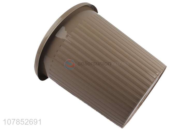 Hot selling brown plastic household trash can wholesale