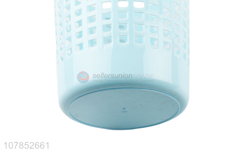 Good price blue plastic trash can waste bin for household
