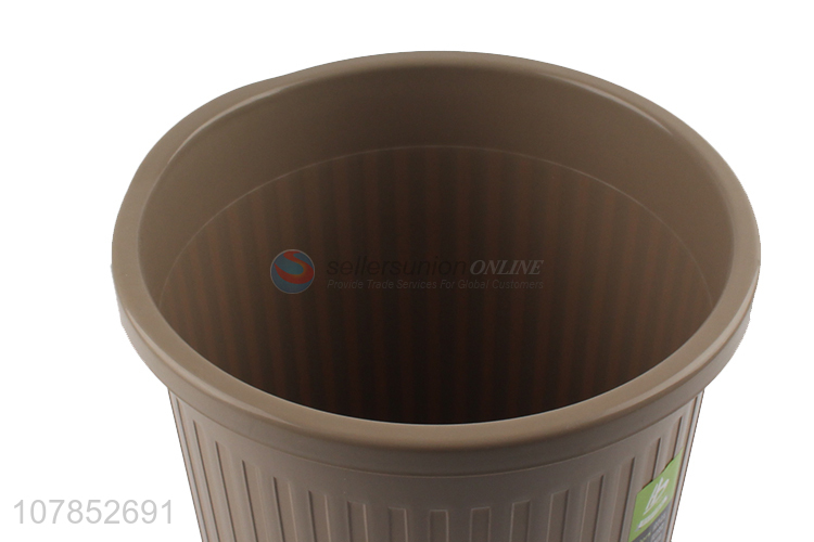 Hot selling brown plastic household trash can wholesale