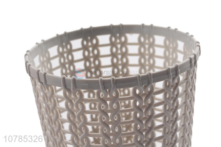 New design grey plastic basket household trash can