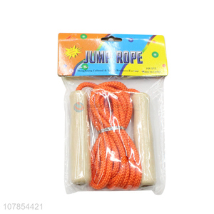 Factory direct sale adults kids training jump <em>rope</em> <em>skipping</em> <em>rope</em> with wooden handle