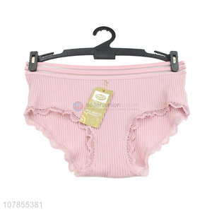 Most popular pink fashion lady cotton comfortable panties underwear