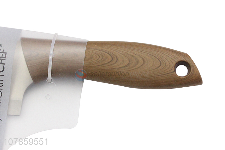 Hot sale stainless steel kitchen knife with silver wooden handle