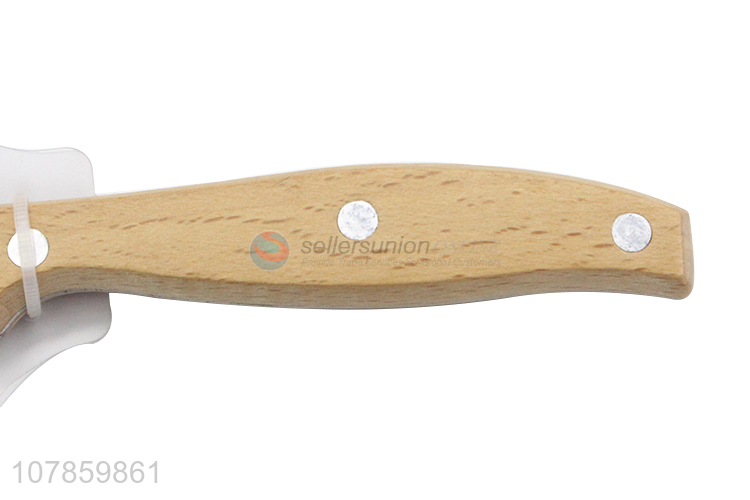 Low price stainless steel round knife with wooden handle creative knives wholesale