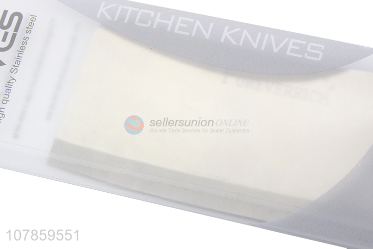 Hot sale stainless steel kitchen knife with silver wooden handle