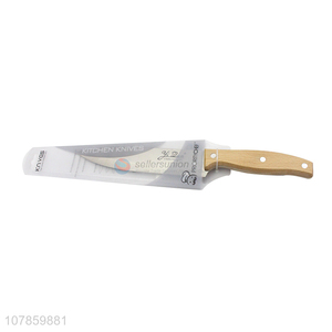 Good wholesale price stainless steel knives with wooden handle for chefs