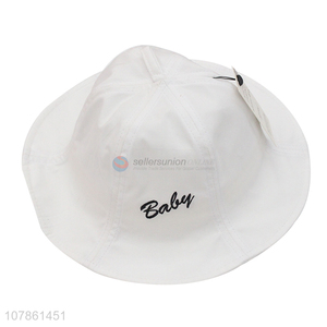 Wholesale cheap price white embroidery windproof fisherman hat