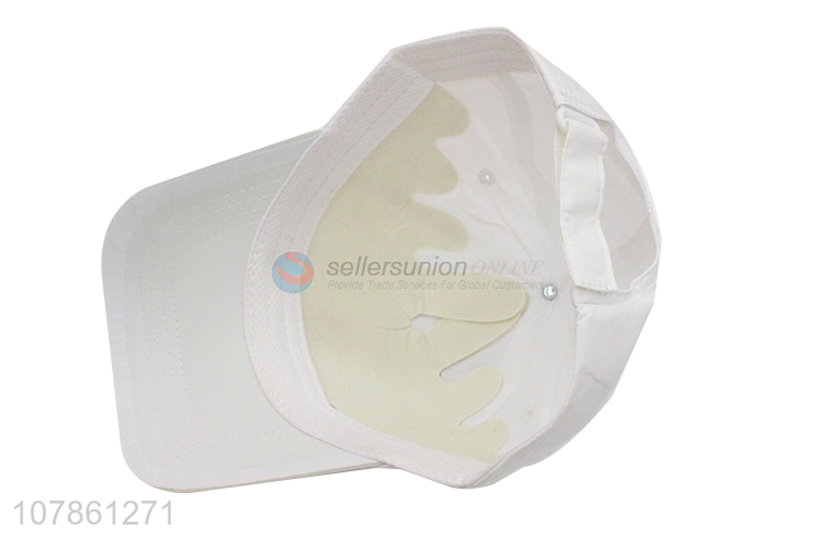 Factory price white children adjustable sports baseball hat for sale