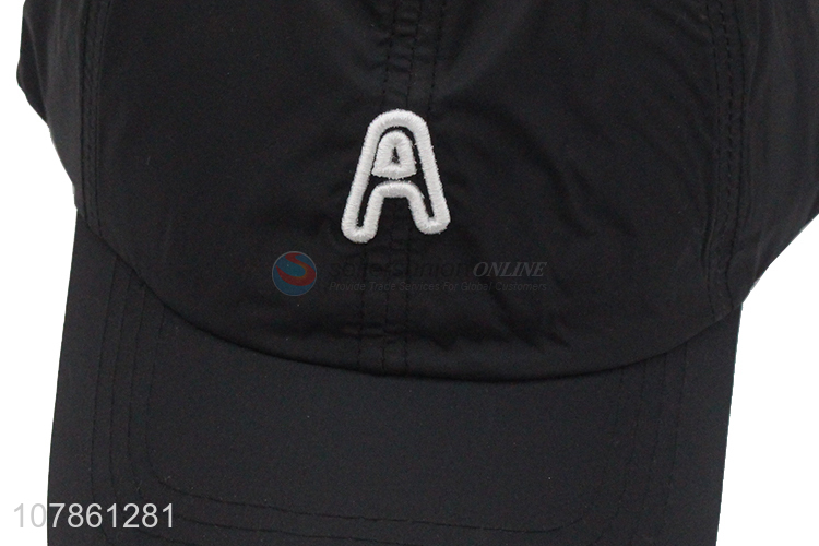 Good price black embroidered sport baseball cap hat wholesale