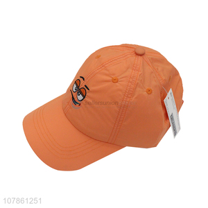 Fashion style orange children sports baseball hat for decoration