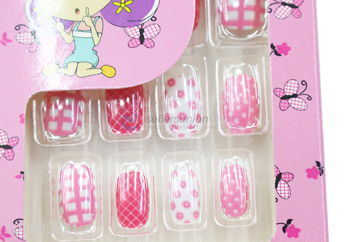 New Design Non-Toxic Fake Gel Nails Full Nail Tips For Little Girls