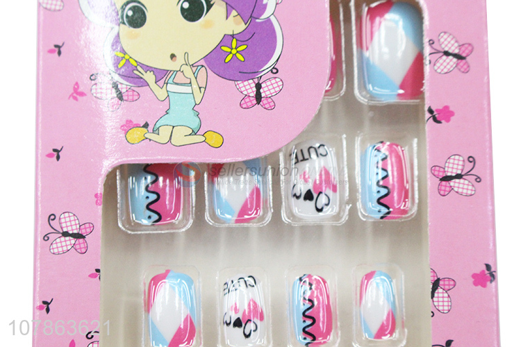 Popular Removable Fake Nail Artificial Finger Nails For Children