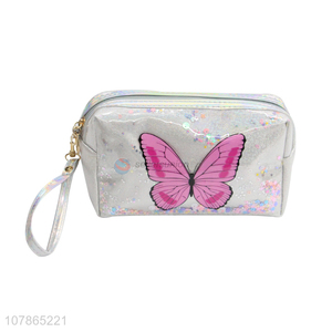 Best sale creative design quicksand makeup bag for lady