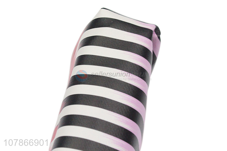 Wholesale cheap price stripe pattern pencil bag for stationery