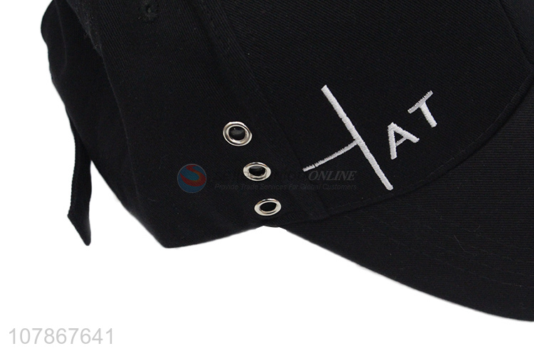 High quality black baseball cap outdoor sports cap for women