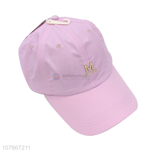 Good wholesale price pink peaked cap ladies sports baseball cap