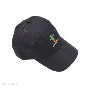 New arrival balck embroidery creative sports baseball cap for children