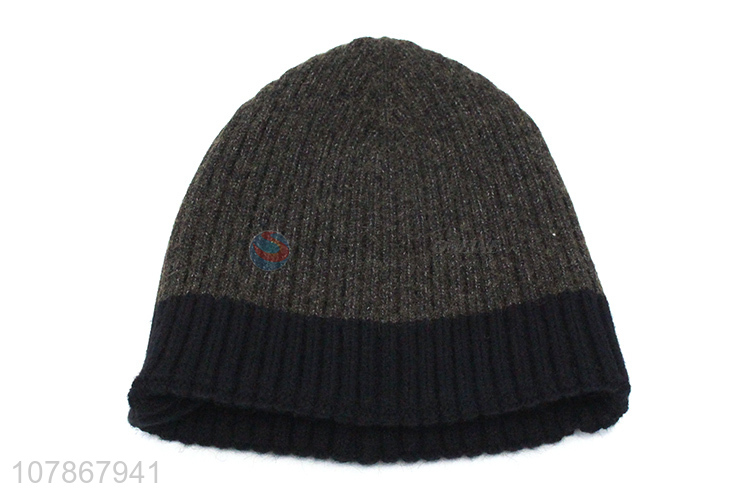 Wholesale winter warm casual melon leather hat sports cold-proof knitted hat
