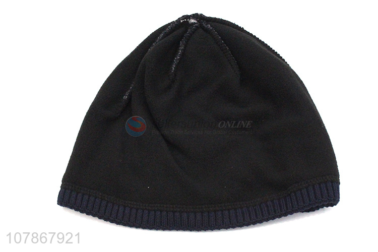 Good quality red windproof knitted hat for men sports warm hat