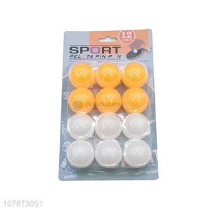Good selling 12pieces indoor sports pingpong balls wholesale