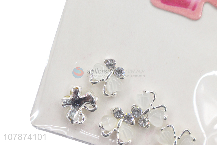 Yiwu wholesale silver creative nail art patch decorative metal accessories