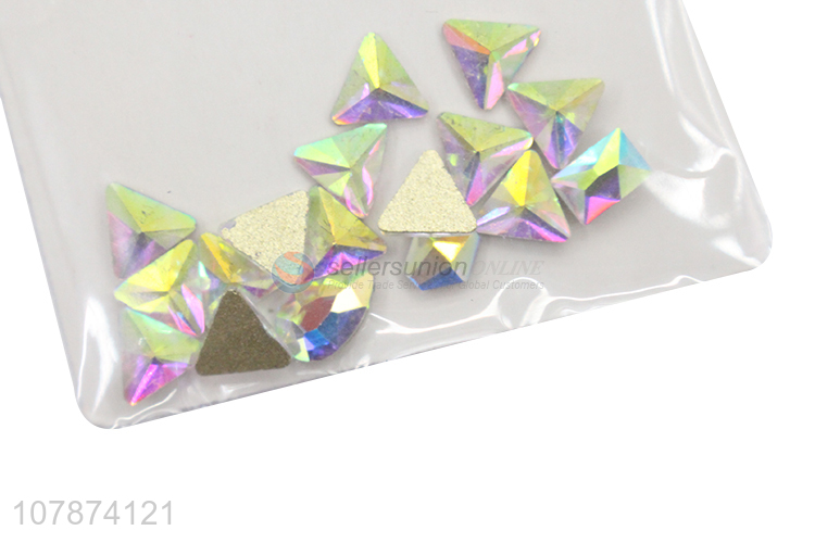 Low price wholesale solid geometric figure metal DIY nail art decoration