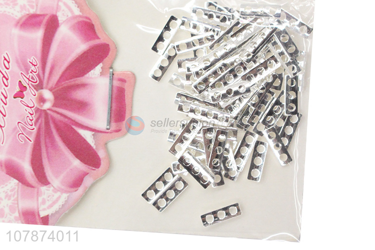 Yiwu wholesale silver hollow DIY nail art metal accessories
