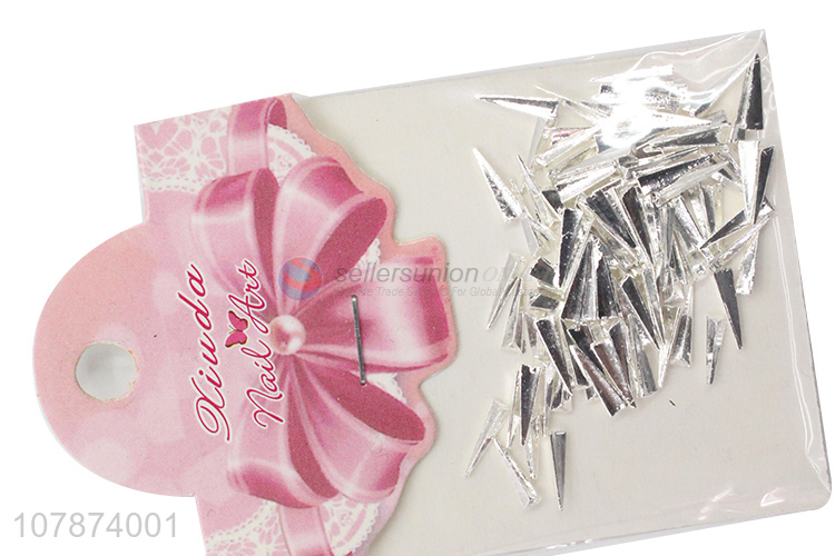 New Arrival Silver Paper Airplane DIY Nail Art Accessories for Girls