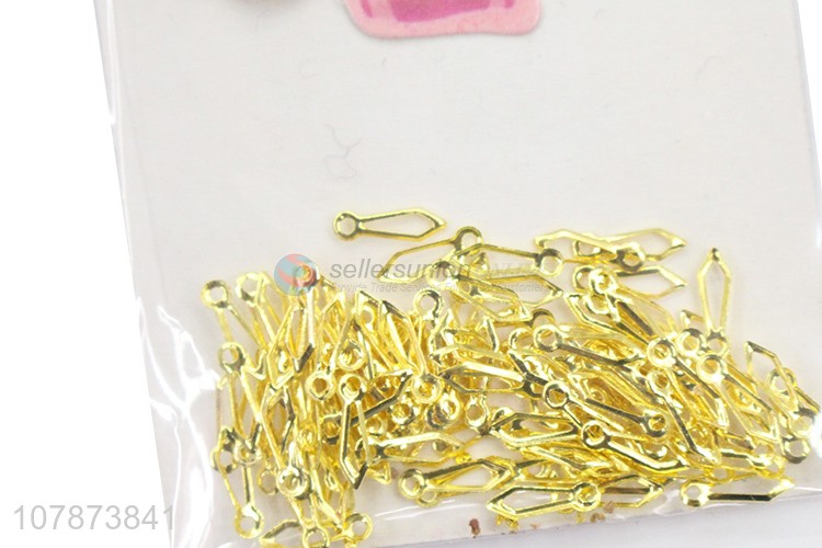 Wholesale Golden Hollow Mini Bow Tie Metal Nail Art DIY Jewelry