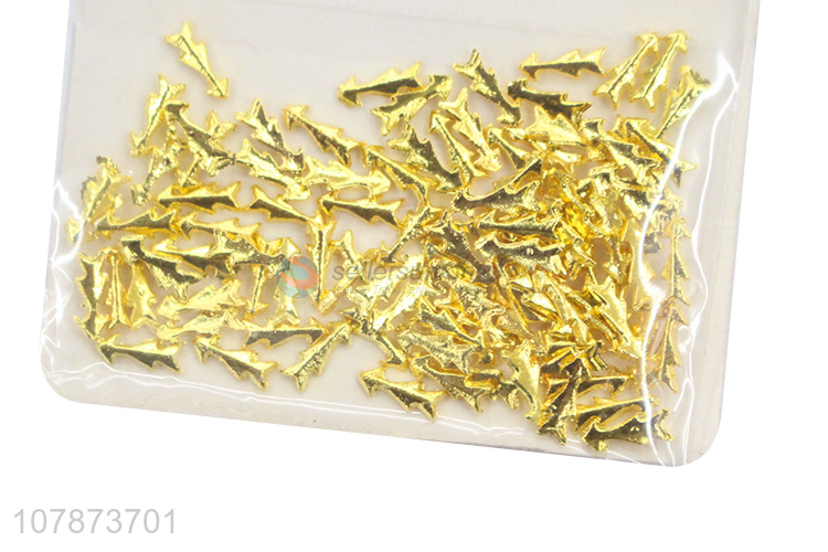 Hot Selling Golden Mini Arrow Nail Rhinestone DIY Accessories