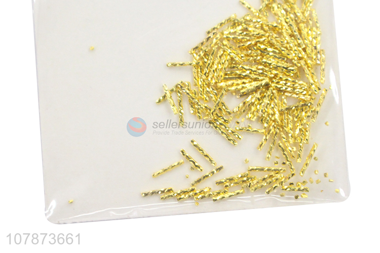 Factory direct sale golden nail drill metal patch decoration