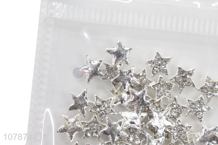 China Factory Wholesale Silver Nail Art Diamond Metal DIY Nail Decoration