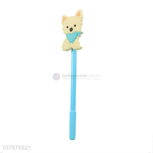 Yiwu wholesale blue cartoon bear plastic signature pen