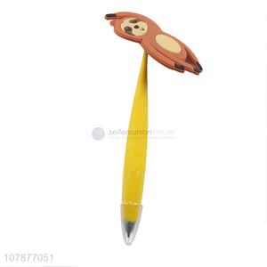 Hot selling yellow office signature pen creative cartoon plastic pen