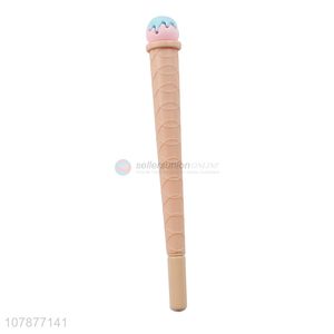 Low price pink cartoon egg cone signature pen with lid wholesale