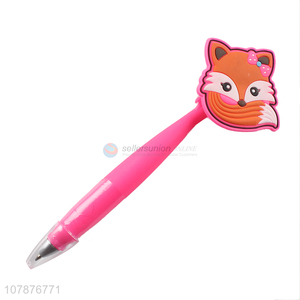 Factory direct sale pink cartoon fox writing ballpoint pen