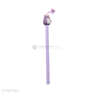 Hot selling purple creative plastic toy pen student writing pen