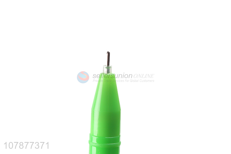 High quality green plastic toy pen creative ballpoint pen with cover