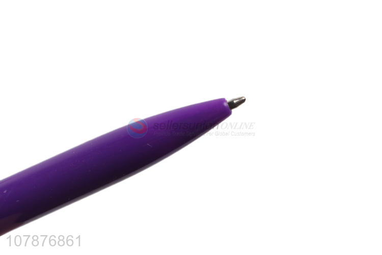 Factory wholesale purple frog plastic pressing ballpoint pen