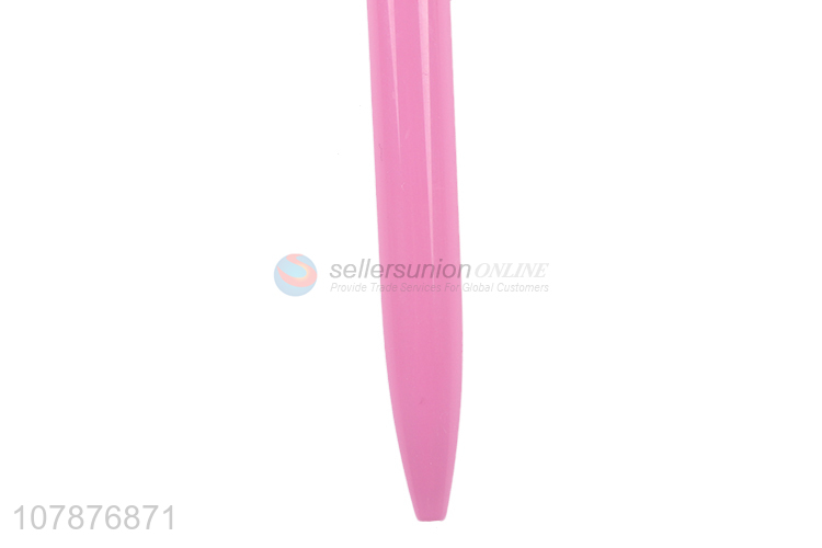 Yiwu Direct Sale Pink Plastic Pressing Writing Ballpoint Pen