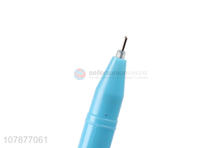 Yiwu direct sale blue cartoon butterfly office signature pen with lid