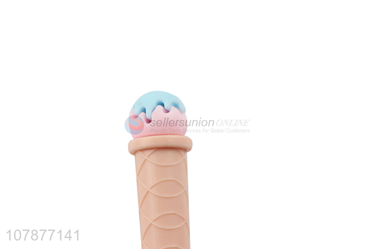 Low price pink cartoon egg cone signature pen with lid wholesale