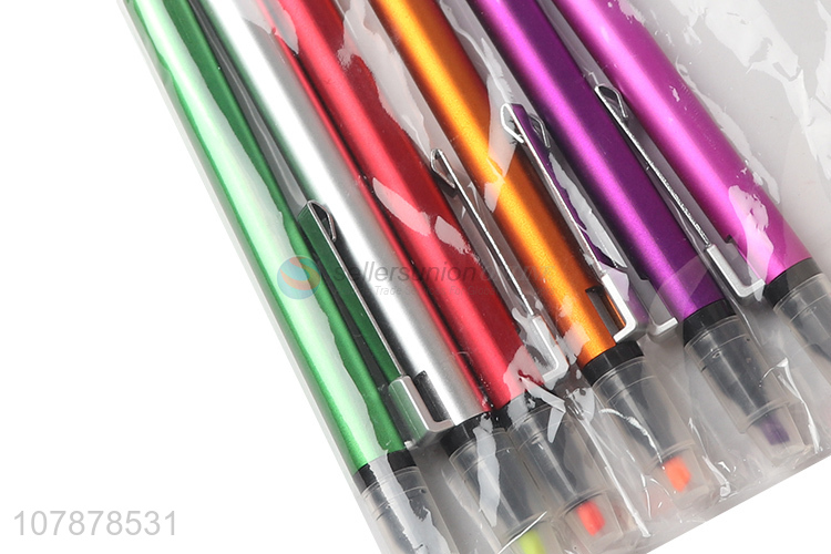 New design double-head ballpoint pen office writing pen 6 packs