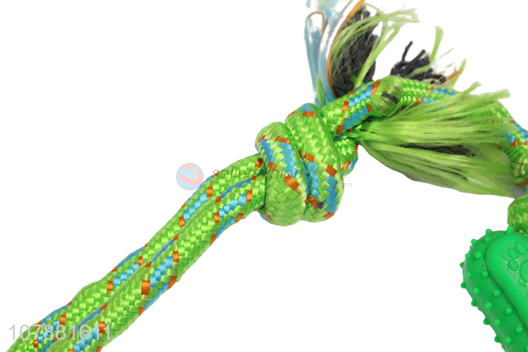 Hot Sale Dog Chew Toy TPR Bone With Rope For Pet