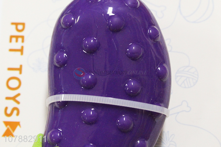 Custom Simulation Eggplant TPR Pet Toy Dog Chew Toy