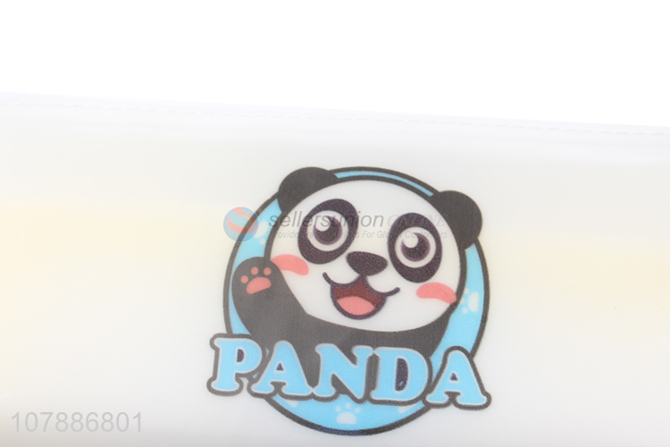 Good price white cartoon panda stationery pencil case for student