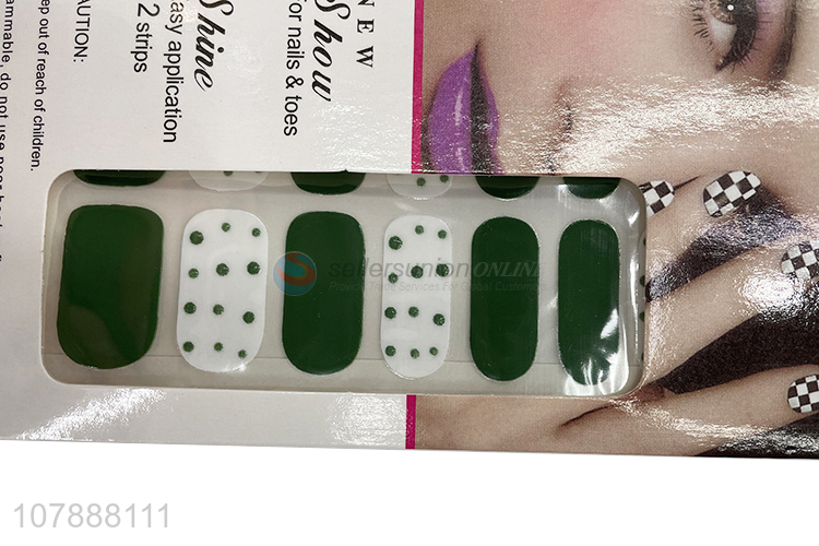 China supplier fashionable polka dots nail wraps nail polish strips