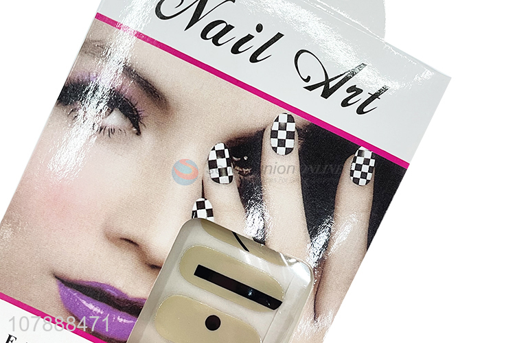 Hot sale geometric pattern nail polish strips gel nail stickers
