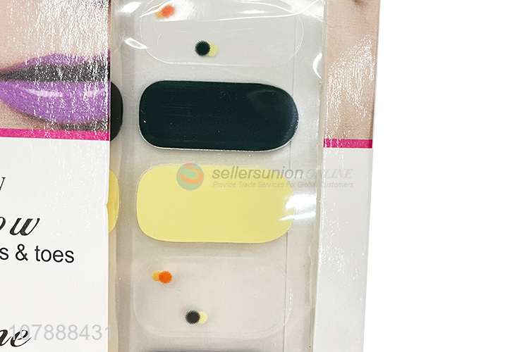 Hot selling solid color real nail polish strips for nail art
