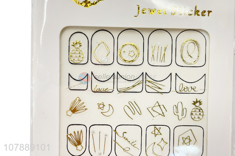 Wholesale Creative Design Jewel Nail Stickers Adhesive Nail Decals